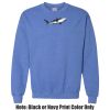 Adult Heavy Blend Heather Royal or Red 60/40 Fleece Crew (S) Thumbnail