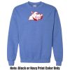 Adult Heavy Blend Heather Royal or Red 60/40 Fleece Crew (S) Thumbnail