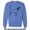 Adult Heavy Blend Heather Royal or Red 60/40 Fleece Crew (S) Thumbnail
