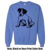 Adult Heavy Blend Heather Royal or Red 60/40 Fleece Crew (S) Thumbnail