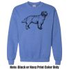 Adult Heavy Blend Heather Royal or Red 60/40 Fleece Crew (S) Thumbnail