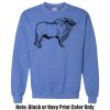 Adult Heavy Blend Heather Royal or Red 60/40 Fleece Crew (S) Thumbnail
