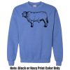 Adult Heavy Blend Heather Royal or Red 60/40 Fleece Crew (S) Thumbnail