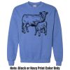 Adult Heavy Blend Heather Royal or Red 60/40 Fleece Crew (S) Thumbnail