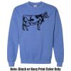 Adult Heavy Blend Heather Royal or Red 60/40 Fleece Crew (S) Thumbnail