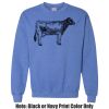 Adult Heavy Blend Heather Royal or Red 60/40 Fleece Crew (S) Thumbnail
