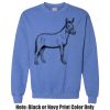 Adult Heavy Blend Heather Royal or Red 60/40 Fleece Crew (S) Thumbnail