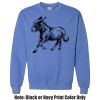 Adult Heavy Blend Heather Royal or Red 60/40 Fleece Crew (S) Thumbnail