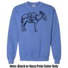 Adult Heavy Blend Heather Royal or Red 60/40 Fleece Crew (S) Thumbnail