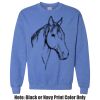 Adult Heavy Blend Heather Royal or Red 60/40 Fleece Crew (S) Thumbnail