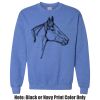 Adult Heavy Blend Heather Royal or Red 60/40 Fleece Crew (S) Thumbnail