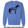 Adult Heavy Blend Heather Royal or Red 60/40 Fleece Crew (S) Thumbnail