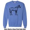 Adult Heavy Blend Heather Royal or Red 60/40 Fleece Crew (S) Thumbnail