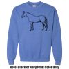 Adult Heavy Blend Heather Royal or Red 60/40 Fleece Crew (S) Thumbnail
