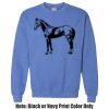 Adult Heavy Blend Heather Royal or Red 60/40 Fleece Crew (S) Thumbnail