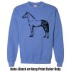 Adult Heavy Blend Heather Royal or Red 60/40 Fleece Crew (S) Thumbnail