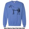 Adult Heavy Blend Heather Royal or Red 60/40 Fleece Crew (S) Thumbnail