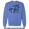 Adult Heavy Blend Heather Royal or Red 60/40 Fleece Crew (S) Thumbnail