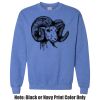 Adult Heavy Blend Heather Royal or Red 60/40 Fleece Crew (S) Thumbnail