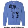 Adult Heavy Blend Heather Royal or Red 60/40 Fleece Crew (S) Thumbnail