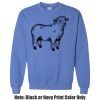 Adult Heavy Blend Heather Royal or Red 60/40 Fleece Crew (S) Thumbnail