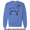 Adult Heavy Blend Heather Royal or Red 60/40 Fleece Crew (S) Thumbnail