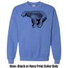Adult Heavy Blend Heather Royal or Red 60/40 Fleece Crew (S) Thumbnail