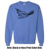 Adult Heavy Blend Heather Royal or Red 60/40 Fleece Crew (S) Thumbnail