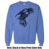 Adult Heavy Blend Heather Royal or Red 60/40 Fleece Crew (S) Thumbnail