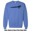 Adult Heavy Blend Heather Royal or Red 60/40 Fleece Crew (S) Thumbnail
