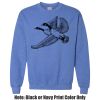 Adult Heavy Blend Heather Royal or Red 60/40 Fleece Crew (S) Thumbnail