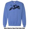 Adult Heavy Blend Heather Royal or Red 60/40 Fleece Crew (S) Thumbnail