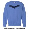 Adult Heavy Blend Heather Royal or Red 60/40 Fleece Crew (S) Thumbnail