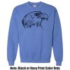 Adult Heavy Blend Heather Royal or Red 60/40 Fleece Crew (S) Thumbnail