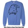 Adult Heavy Blend Heather Royal or Red 60/40 Fleece Crew (S) Thumbnail