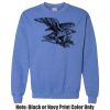 Adult Heavy Blend Heather Royal or Red 60/40 Fleece Crew (S) Thumbnail