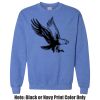 Adult Heavy Blend Heather Royal or Red 60/40 Fleece Crew (S) Thumbnail