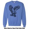 Adult Heavy Blend Heather Royal or Red 60/40 Fleece Crew (S) Thumbnail