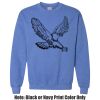 Adult Heavy Blend Heather Royal or Red 60/40 Fleece Crew (S) Thumbnail