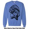 Adult Heavy Blend Heather Royal or Red 60/40 Fleece Crew (S) Thumbnail