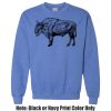 Adult Heavy Blend Heather Royal or Red 60/40 Fleece Crew (S) Thumbnail