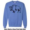 Adult Heavy Blend Heather Royal or Red 60/40 Fleece Crew (S) Thumbnail