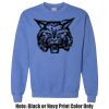 Adult Heavy Blend Heather Royal or Red 60/40 Fleece Crew (S) Thumbnail