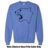Adult Heavy Blend Heather Royal or Red 60/40 Fleece Crew (S) Thumbnail