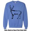 Adult Heavy Blend Heather Royal or Red 60/40 Fleece Crew (S) Thumbnail