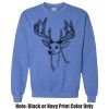 Adult Heavy Blend Heather Royal or Red 60/40 Fleece Crew (S) Thumbnail