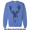 Adult Heavy Blend Heather Royal or Red 60/40 Fleece Crew (S) Thumbnail