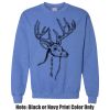 Adult Heavy Blend Heather Royal or Red 60/40 Fleece Crew (S) Thumbnail