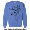 Adult Heavy Blend Heather Royal or Red 60/40 Fleece Crew (S) Thumbnail