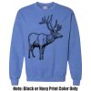 Adult Heavy Blend Heather Royal or Red 60/40 Fleece Crew (S) Thumbnail